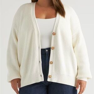Quince 100% Organic Cotton Oversized Boyfriend Cardigan size small